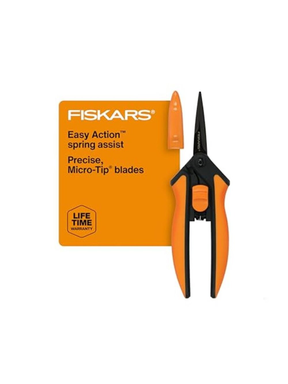 Pruning Snips Nonstick Micro Tip Garden Scissors Plant Shears Spring Action 6"